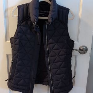 Andrew Marc Navy Quilted Vest